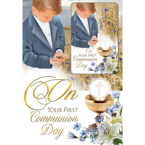 Picture of ON YOUR FIRST COMMUNION DAY CARD BOY